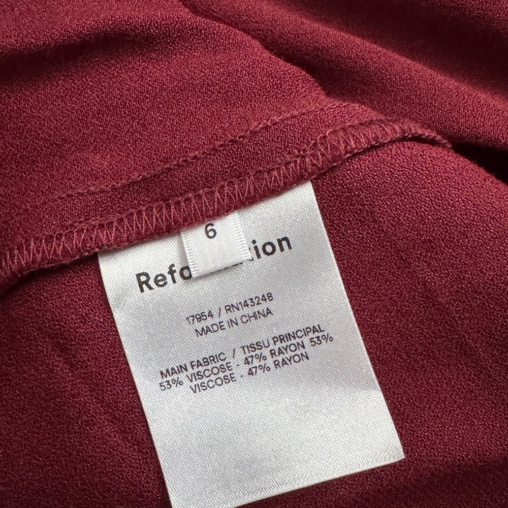 Reformation Deep Red Midi Dress - Picture 4 of 5